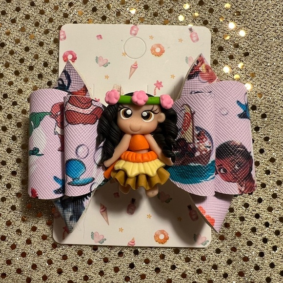 Disney Other - Disney Pink and Orange Hair Bow Accessory